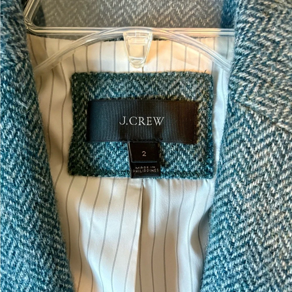 J. Crew Blue Herringbone Campbell Blazer - Picture 7 of 10